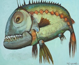 Серия Рыб. Хищная рыба 50х60см х.м. 2015
