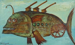 Серия Рыб. Подводные исследователи. 60х90см х.м. 2015 